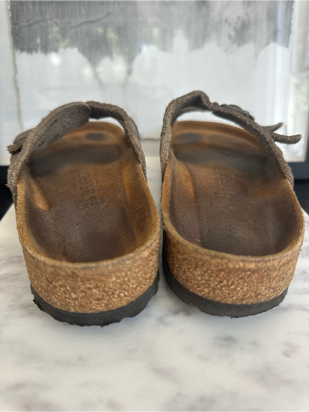Birkenstock Granada Two Strap Leather Sandals, Soft Footbed - Size 37/6.5 - Picture 6 of 7